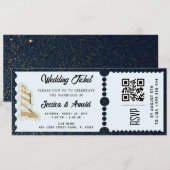 Golden wedding Party Ticket Invitation 招待状 (正面/裏面)