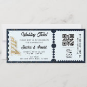 Golden wedding Party Ticket Invitation 招待状 (正面)