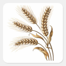 Golden Wheat Ears スクエアシール