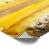 golden wheat field in oxfordshire ポスター (角)