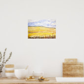 golden wheat field in oxfordshire ポスター (キッチン)