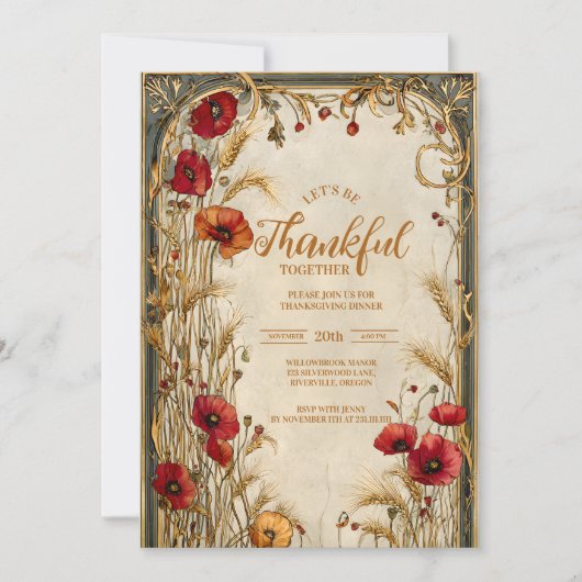 Golden Wheat Thanksgiving Celebration 招待状 (正面)