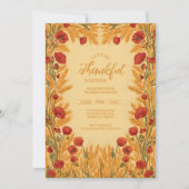 Golden Wheat Thanksgiving Celebration 招待状 (正面)