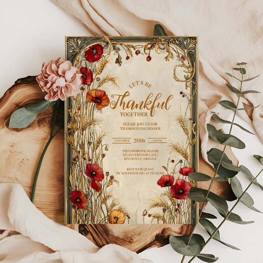 Golden Wheat Thanksgiving Celebration 招待状