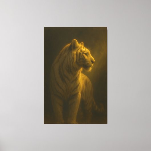 Golden White Tiger – Fine Art Portrait キャンバスプリント (正面)