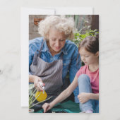  Golden Wildflower Named Photo Seventieth Birthday 招待状 (裏面)