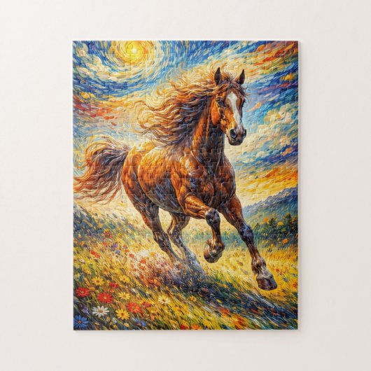 Golden Wind Horse ジグソーパズル (縦)