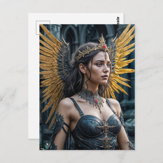 Golden Winged Dark Angel Queen ポストカード (正面/裏面)