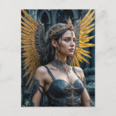 Golden Winged Dark Angel Queen ポストカード (正面)