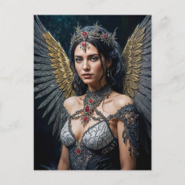 Golden Winged Dark Angel Queen ポストカード