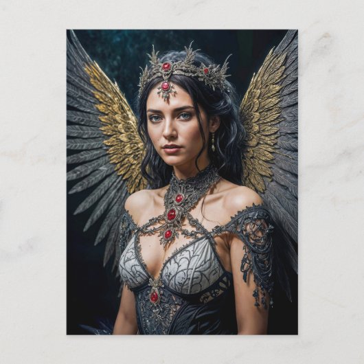 Golden Winged Dark Angel Queen ポストカード (正面)