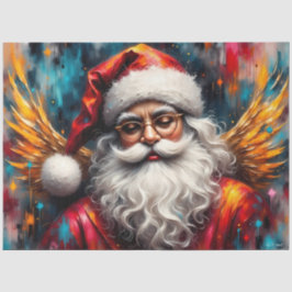 Golden Winged Saint Nick Vintage Christmas  薄葉紙