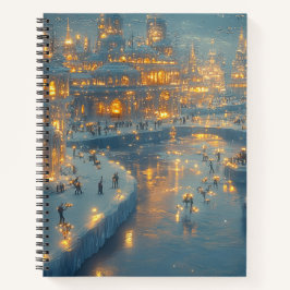 Golden Winter City Lights Notebook ノートブック