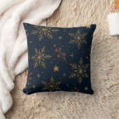 Golden Winter Glow Pattern | Holiday クッション (ブランケット)