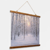 Golden_winter_light 吊り下げ型タペストリー (傾斜あり)