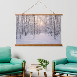 Golden_winter_light 吊り下げ型タペストリー