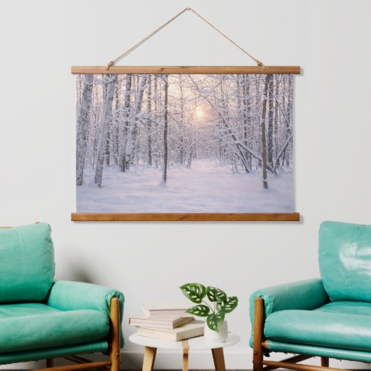 Golden_winter_light 吊り下げ型タペストリー (リビング)