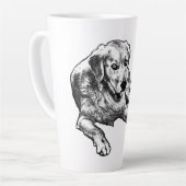 Golden with Cozy Comic Grain カフェラテマグ (左アングル)