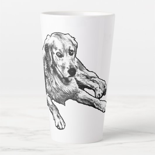 Golden with Cozy Comic Grain カフェラテマグ (正面)