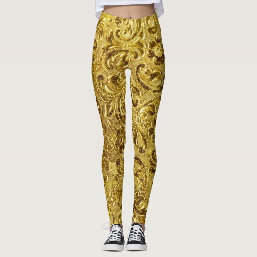 Golden World - Power Yoga Leggings レギンス (正面)