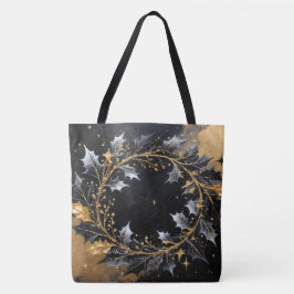 Golden Wreath Glam Holiday Tote Bag トートバッグ