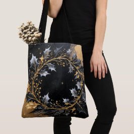 Golden Wreath Glam Holiday Tote Bag トートバッグ