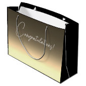 Golden yellow beige ombre gradient ラージペーパーバッグ (裏面アングル)