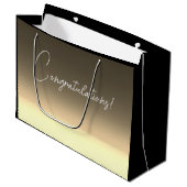 Golden yellow beige ombre gradient ラージペーパーバッグ (正面アングル)