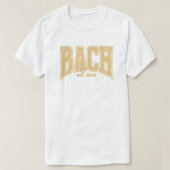 Golden Yellow Floral BACH Party Bridesmaid Tシャツ (デザイン正面)