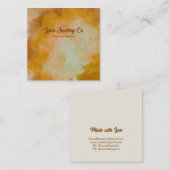 Golden Yellow Flower Burst Jewelry Craft  スクエア名刺 (正面/裏面)