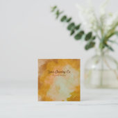 Golden Yellow Flower Burst Jewelry Craft  スクエア名刺 (スタンド正面)