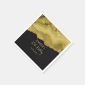 Golden Yellow Gold Glitter Abstract Watercolor  スタンダードカクテルナプキン (角)