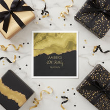 Golden Yellow Gold Glitter Abstract Watercolor 