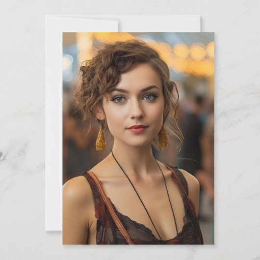 Golden Yellow Graduate Math Photo Graduation 招待状 (裏面)