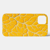 Golden Yellow iPhone Case Vein Design Bold Case-Mate iPhoneケース (裏面 (横))