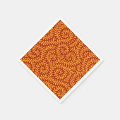 Golden Yellow Leafy Vine Pattern  スタンダードカクテルナプキン (角)