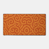 Golden Yellow Leafy Vine Pattern  デスクマット (正面)