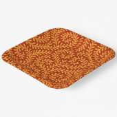 Golden Yellow Leafy Vine Pattern  ペーパープレート (傾斜あり)