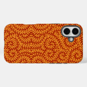 Golden Yellow Leafy Vine Pattern  Case-Mate iPhoneケース (裏面 (横))