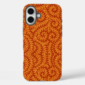 Golden Yellow Leafy Vine Pattern  Case-Mate iPhoneケース (裏面)
