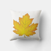 Golden Yellow Maple Leaf Pillow クッション (裏面)