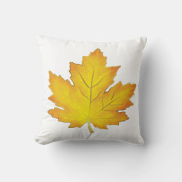 Golden Yellow Maple Leaf Pillow クッション