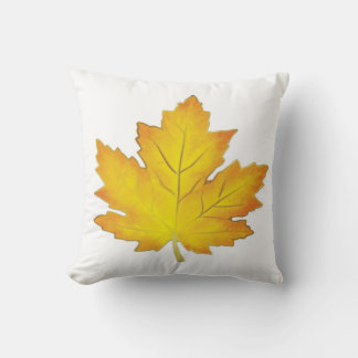 Golden Yellow Maple Leaf Pillow クッション