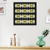 Golden Yellow Ornamental Stripe Seamless Pattern キャンバスプリント