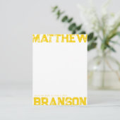 Golden Yellow Rough Lettering Notecard 招待状 (スタンド正面)