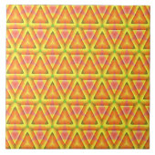 Golden Yellow Triangle Pattern タイル (正面)