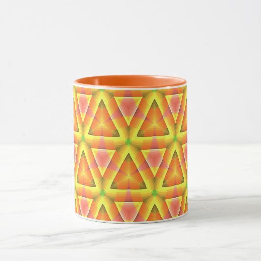 Golden Yellow Triangle Pattern マグカップ (中央)