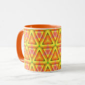 Golden Yellow Triangle Pattern マグカップ (正面左)