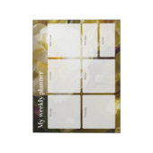 Golden Yellow Tulip Weekly Planner ノートパッド (回転)