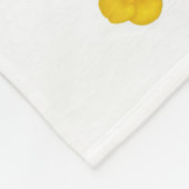 Golden Yellow Wildflower Photo Name Monogram フリースブランケット (角)